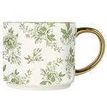 Green Delft Coffee Mug