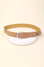 Flower Studded Brown Belt