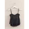 Black Spaghetti Strap Lace Cami