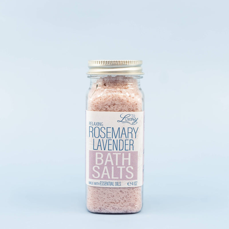 Bath Salts - Rosemary Lavender Essential Oil - 4 oz