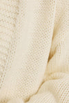 Cream Boxy Open Cardigan