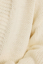 Cream Boxy Open Cardigan