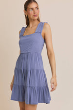 Square Neck Tiered Dress