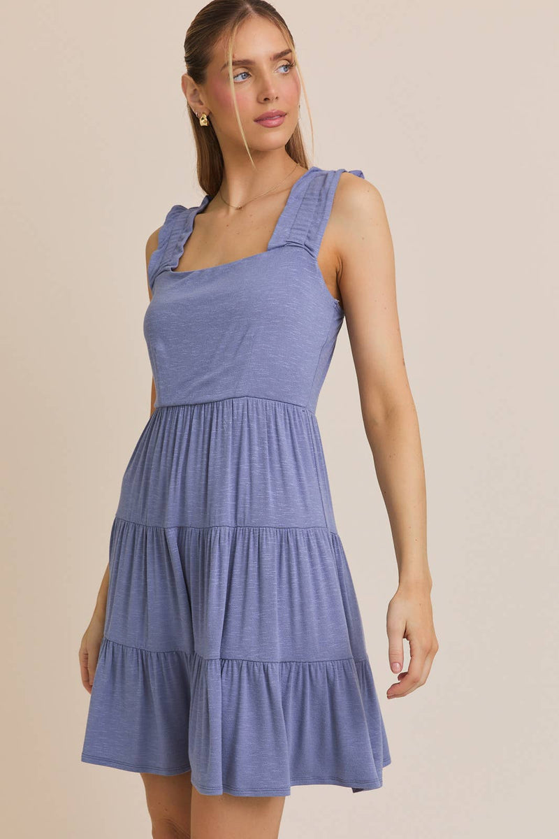 Square Neck Tiered Dress