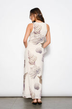 Shell Print Mesh Maxi Dress