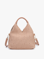 Mauve Cecily Woven Diamond Hobo