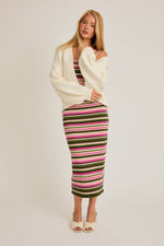 Cream Boxy Open Cardigan