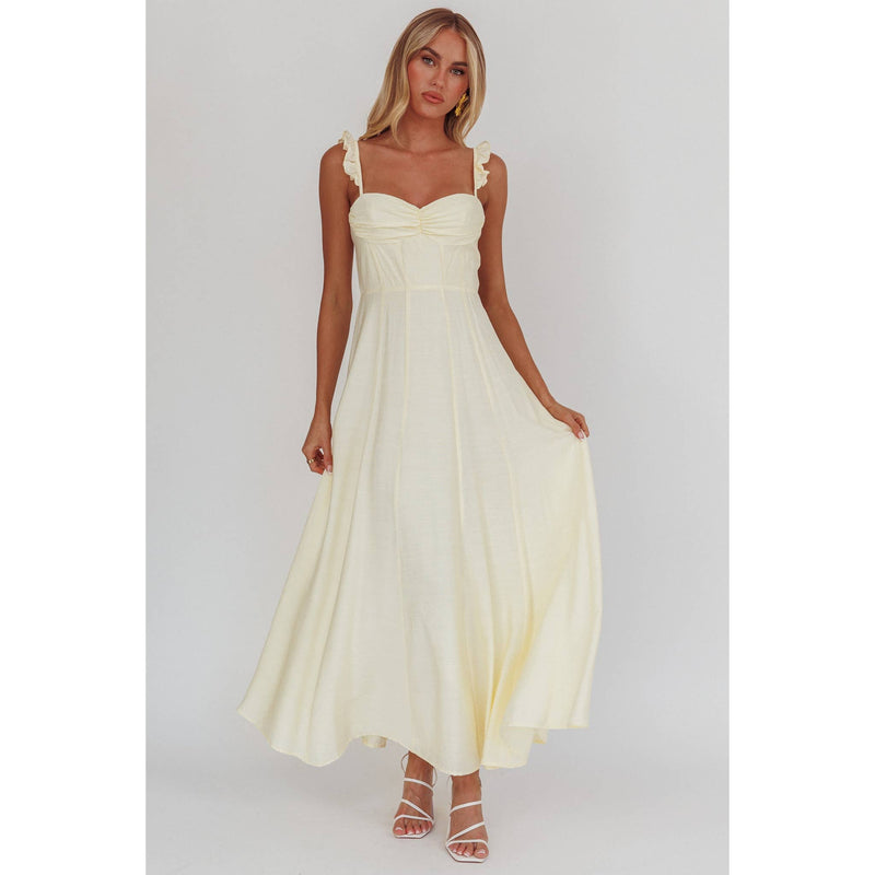 Pastel Yellow Maxi Dress