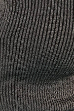 Scoop Neck Front Tie Metallic Knit Top