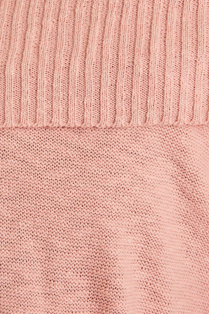 Pink Off The Shoulder Sweater Top
