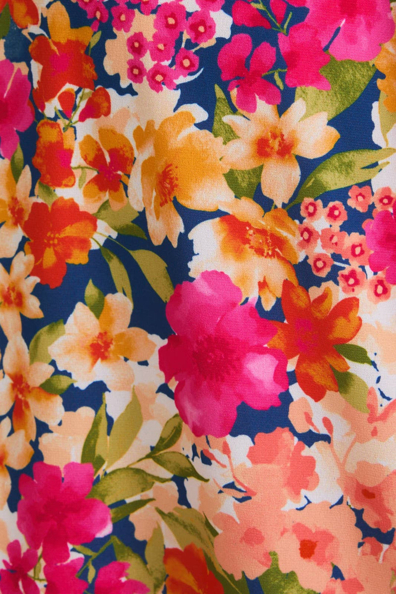 Floral Wrap Dress with Front Tie (S-3XL)