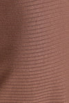 Mocha Brown Gathered Mini Dress