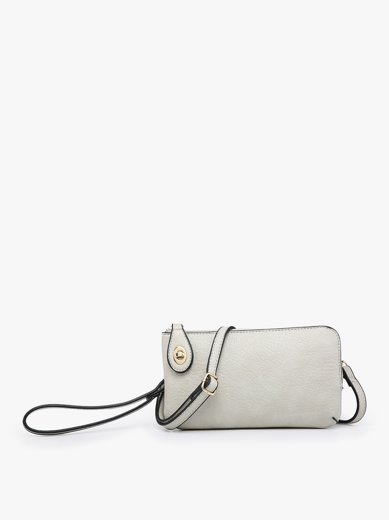 Kendall Light Beige Crossbody/Wristlet w/ Twist Lock