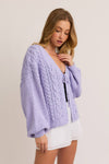 Lavender Knit Cardigan