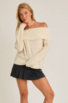 Cream Off The Shoulder Top