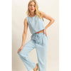 Light Blue Cotton Pants