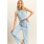 Light Blue Cotton Pants