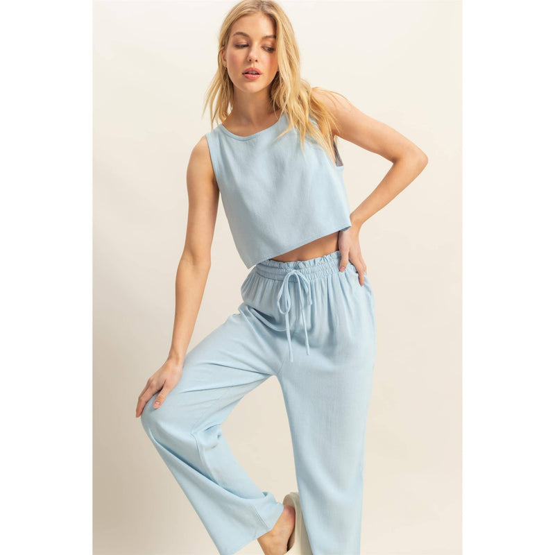 Light Blue Cotton Pants