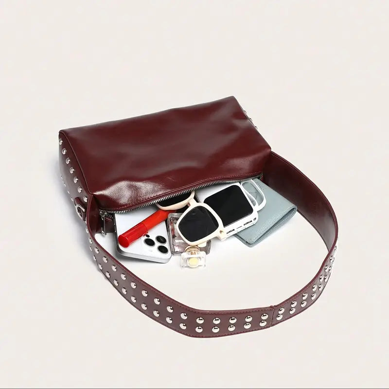 Studded Faux Leather Bag (2 Colors)