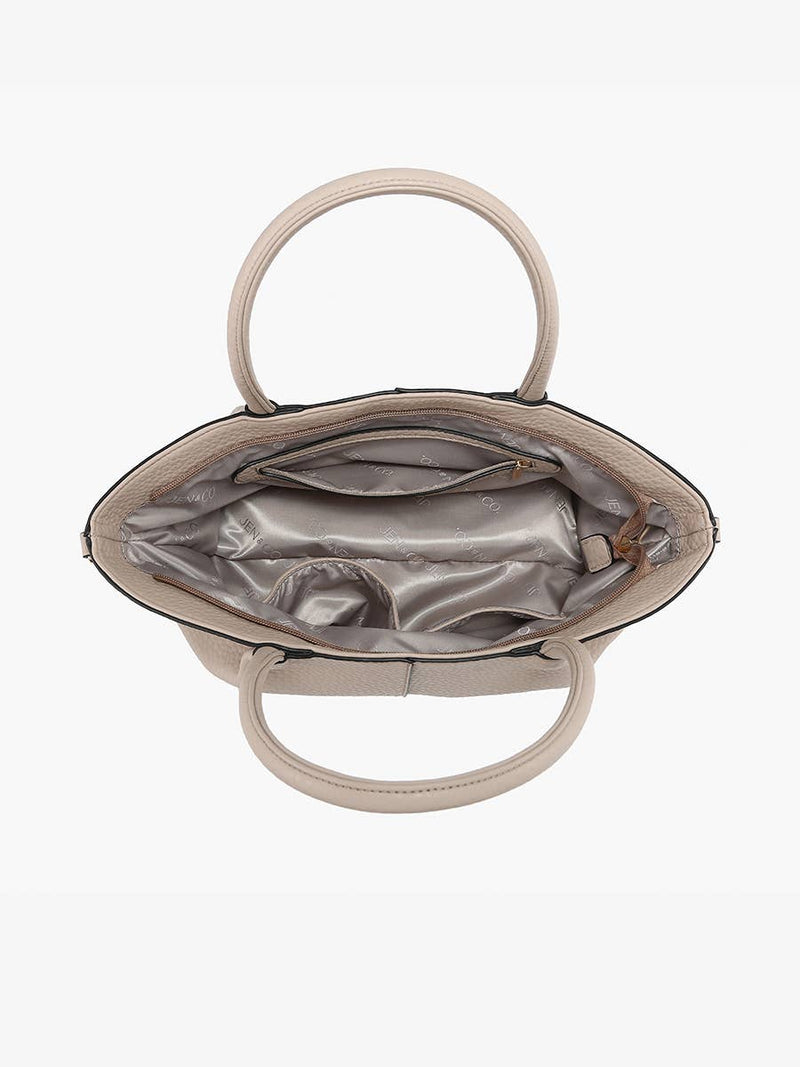 Mauve Karen Dual Handle Baguette Bag