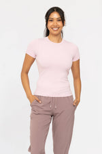Essential Short-Sleeved Lilac Top