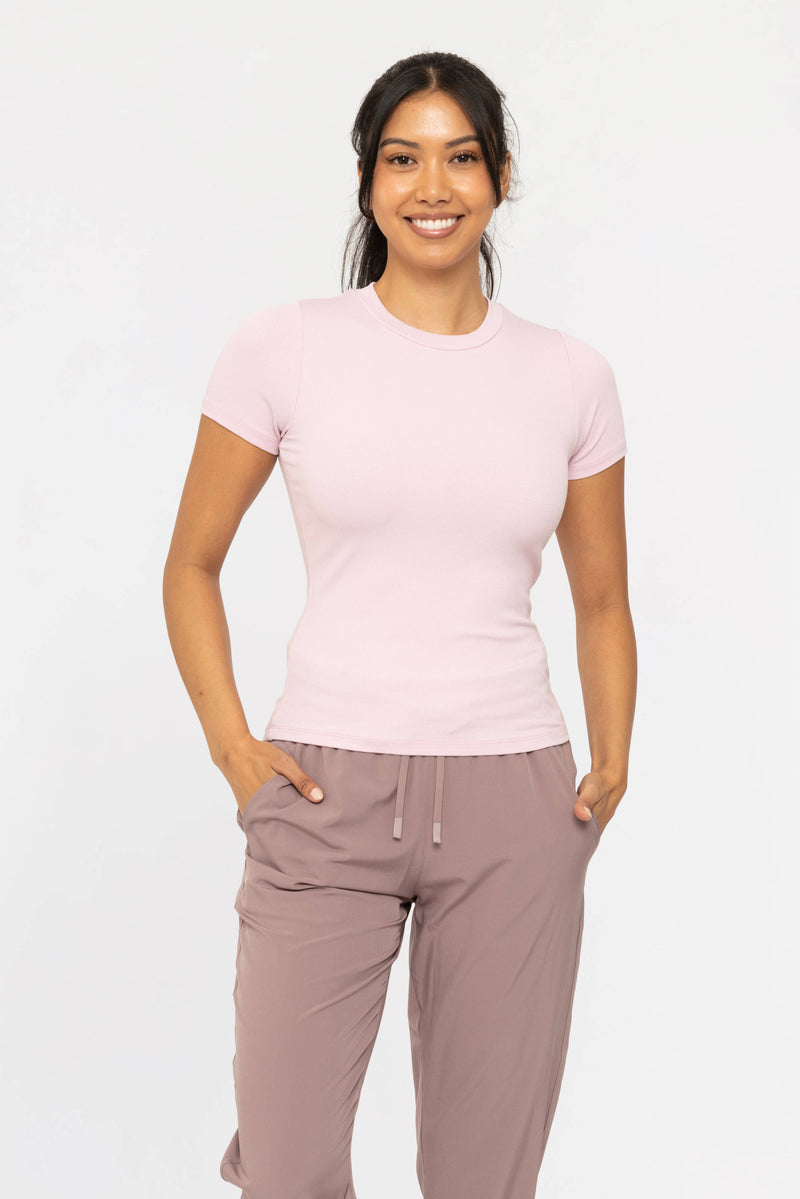 Essential Short-Sleeved Lilac Top