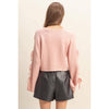 Light Pink Bow Tied Detail Sweater