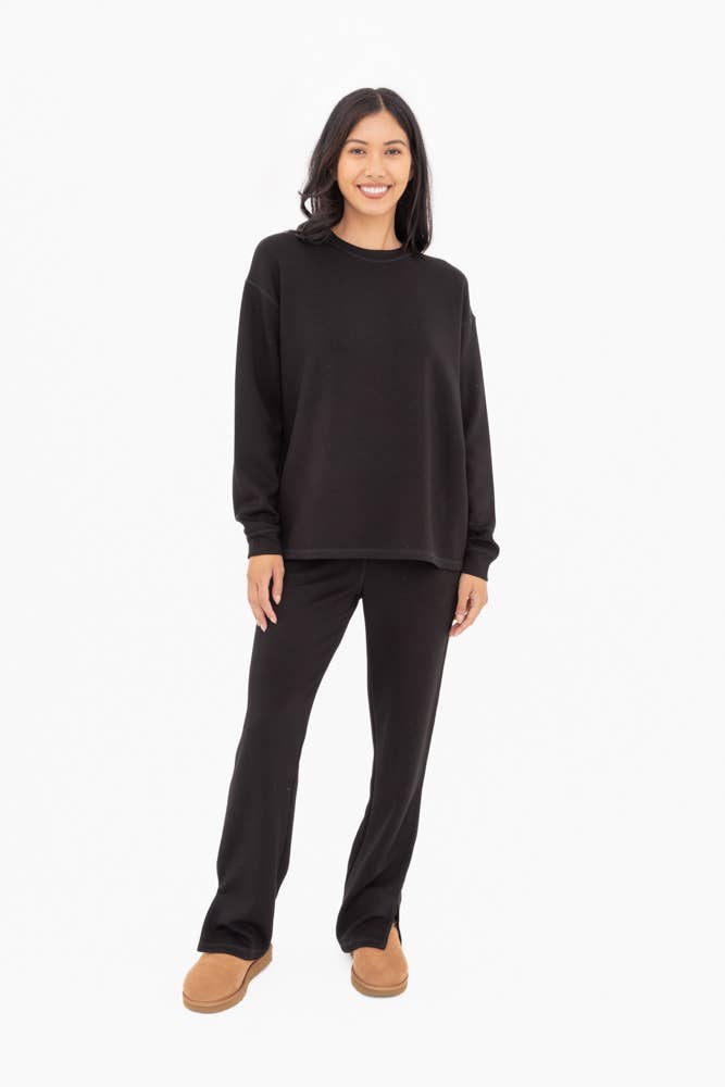 Black Wide Leg Lounge Pants