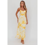 Floral Yellow Maxi Dress