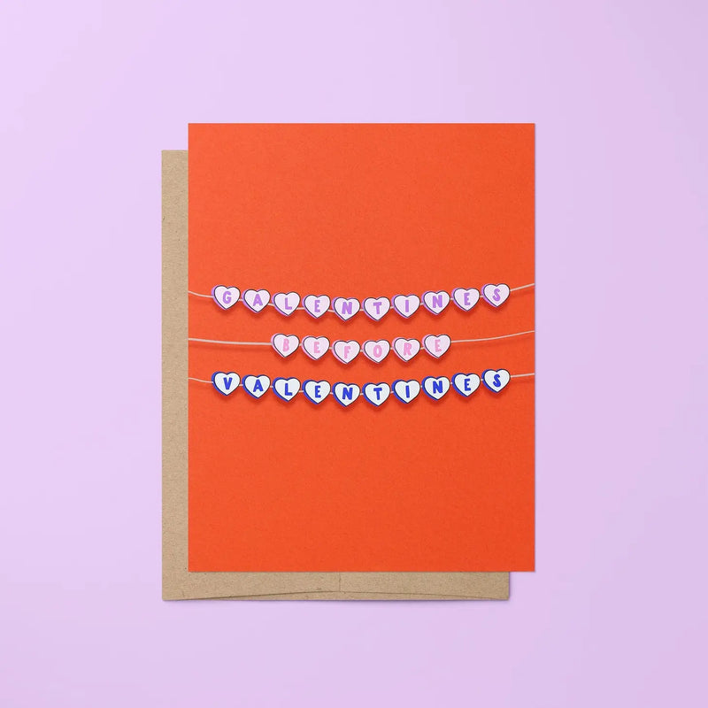 Galentines Before Valentines Friendship Bracelet Card