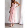 In My Dreams Pink Chiffon Midi Dress