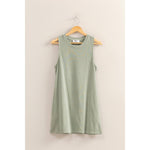 Sage Green Sleeveless Mini Dress