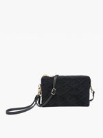 Riley Beige Sweater 3 Compartment Crossbody/Wristlet