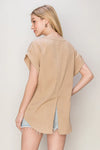 Cuffed Short Sleeve Top