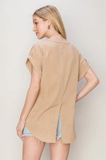 Cuffed Short Sleeve Top