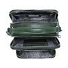 Dark Green Faux Leather Rectangle Tote / Crossbody Bag