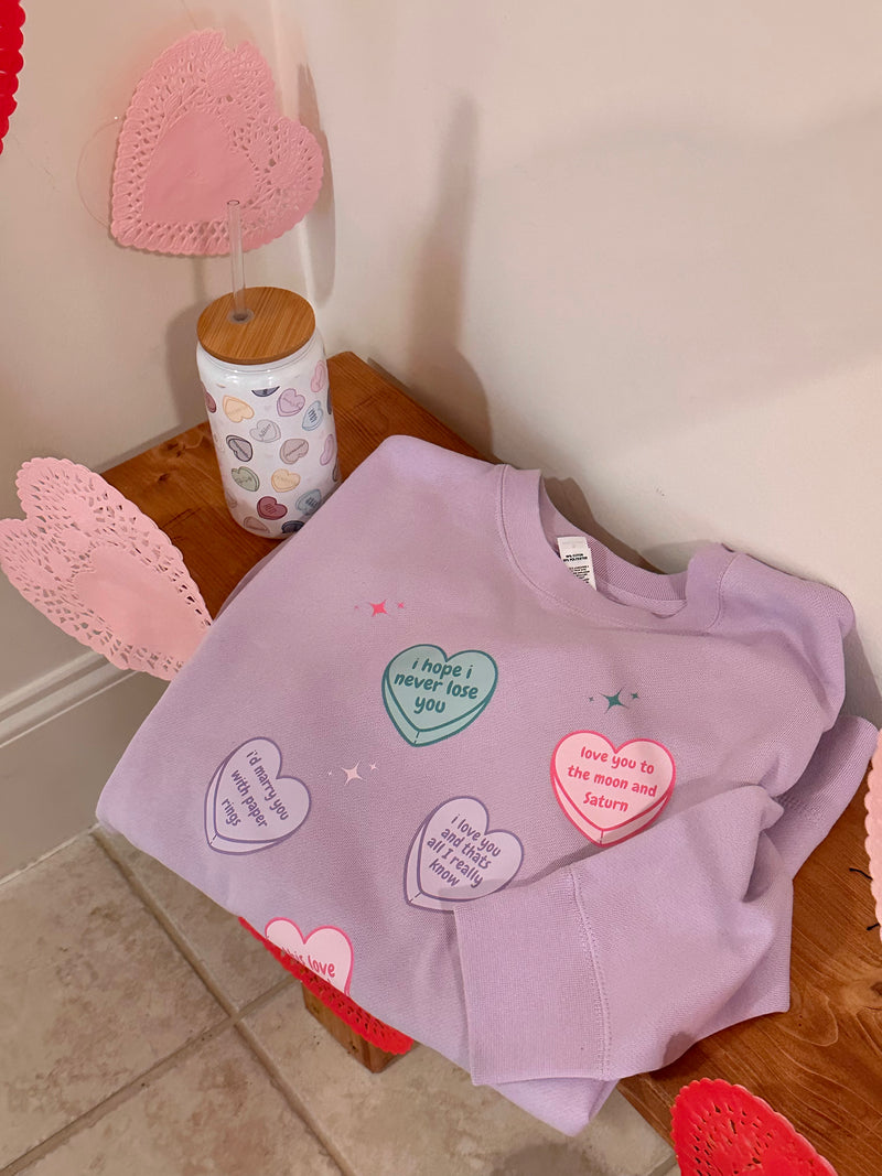 Conversation Hearts Sweatshirt