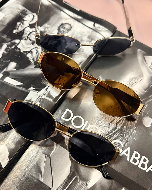 90s Vintage CC Round Sunglasses
