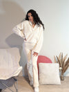 White Fuzzy Sherpa Pullover