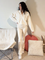 White Fuzzy Sherpa Pullover