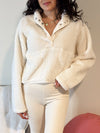White Fuzzy Sherpa Pullover