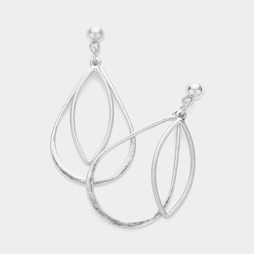 Wire Teardrop Earrings | Gold or Silver
