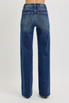 Raw Hem Straight High Rise Jeans