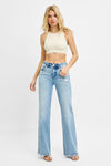 Mid Rise Wide Leg Jeans