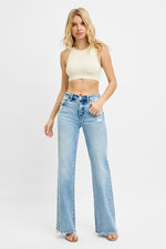 Mid Rise Wide Leg Jeans