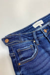 High Rise Ankle Straight Jeans w/ Adjustable Waist Band