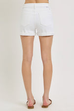 White High Rise White Shorts