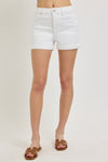 White High Rise White Shorts