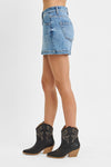 High Rise Jean Skort