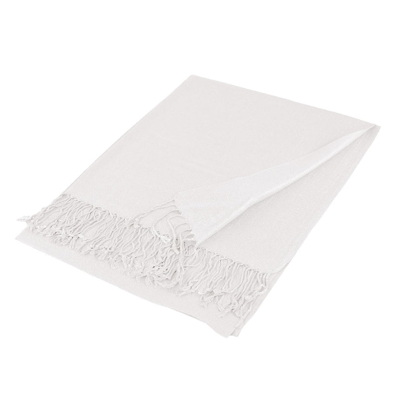 White Pashmina Scarf Shawl
